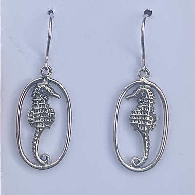 Seahorse Earrings | 925 Sterling Silver | 925 Sterling Silver | Goodluck Peaceful Ocean Feminine Masculine | Crystal Heart Melbourne Australia since 1986