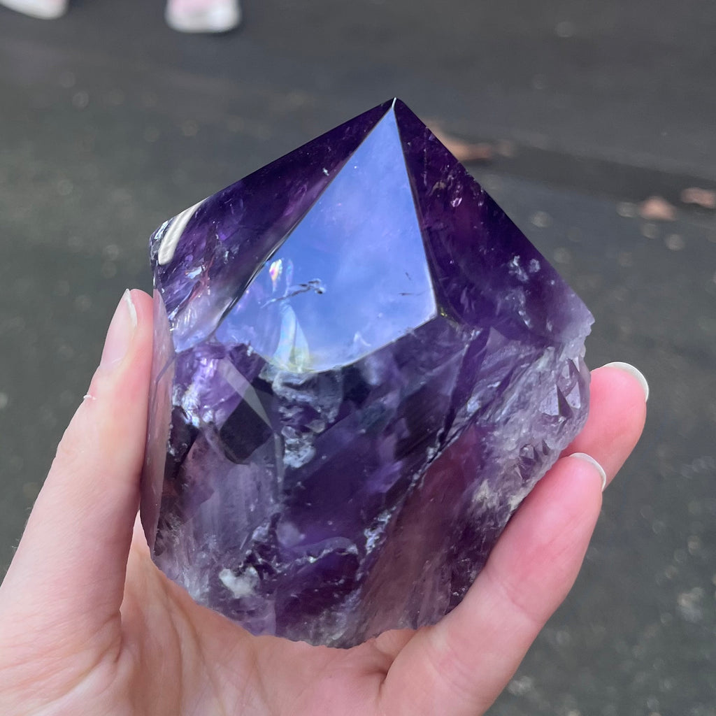 Amethyst Healing Wand | Genuine Stone | Single Point | Energy or physical healing Tool | Crystal Heart Melbourne Australia since 1986