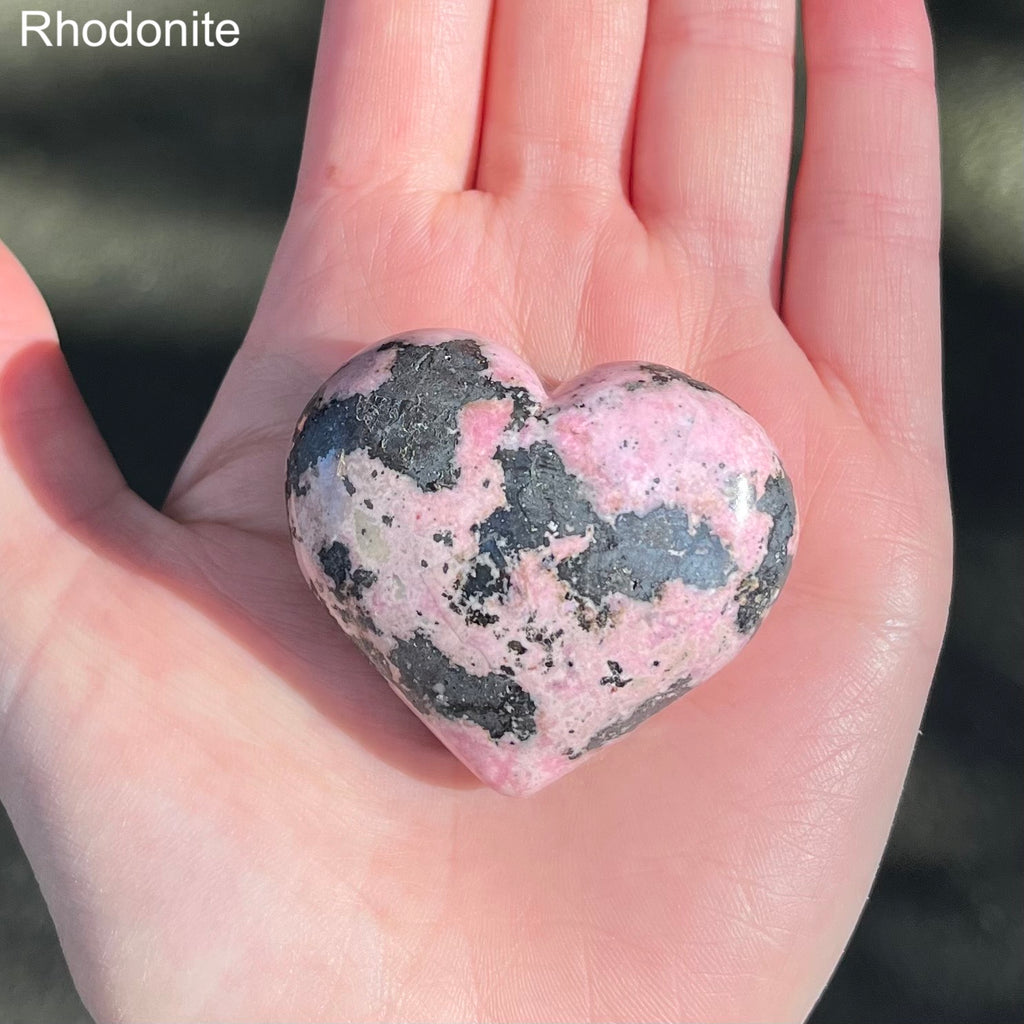 Crystal Heart Carvings | Clear Quartz | Rhodonite | Carnelian | Heart Healing | Manifestation | Creativity | Handheld Meditation | Crystal Heart Melbourne Australia since 1986