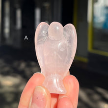 Load image into Gallery viewer, Rose Quartz Angel | Hand Carved |  Lovely Clear Pink with Veils  |  Genuine Gems from Crystal Heart Melbourne Australia since 1986