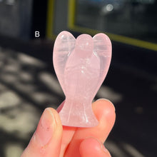 Load image into Gallery viewer, Rose Quartz Angel | Hand Carved |  Lovely Clear Pink with Veils  |  Genuine Gems from Crystal Heart Melbourne Australia since 1986