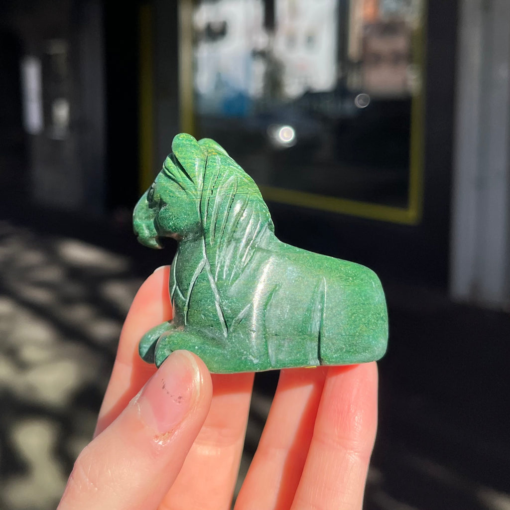 Spirit Horse Carving | Green Jade | Clear Quartz | Rose Quartz | Shaman Symbol | Crystal Heart Melbourne Australia since 1986