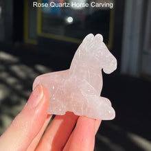 Load image into Gallery viewer, Spirit Horse Carving | Clear Quartz Rock Crystal | Jade | Rose Quartz | Shaman Symbol | Crystal Heart Melbourne Australia since 1986