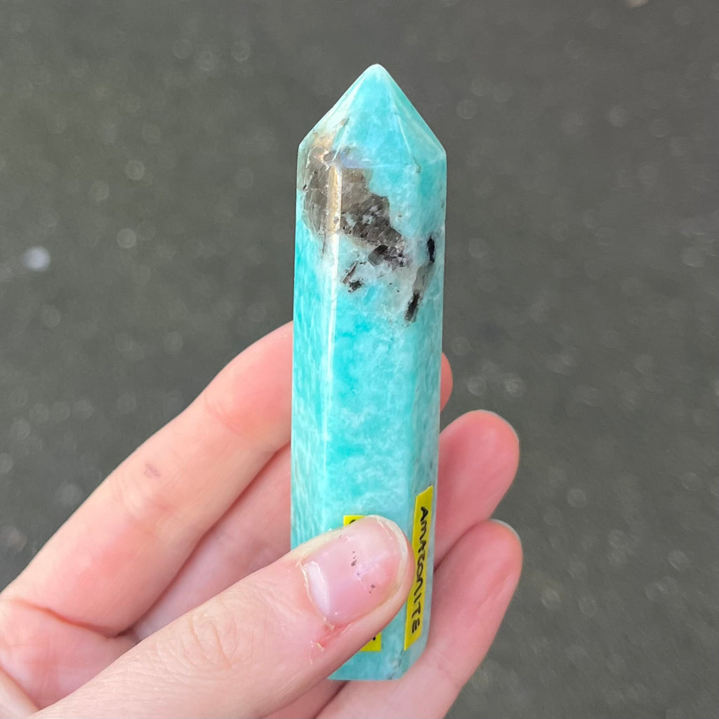 Amazonite  Generator | Genuine Stone | Single Point | Energy or physical healing Tool | Crystal Heart Melbourne Australia since 1986