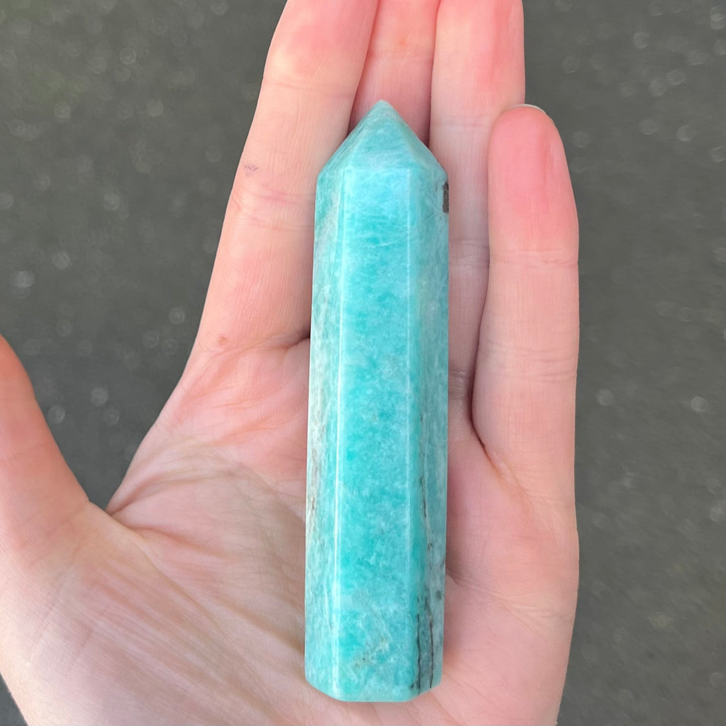 Amazonite  Generator | Genuine Stone | Single Point | Energy or physical healing Tool | Crystal Heart Melbourne Australia since 1986
