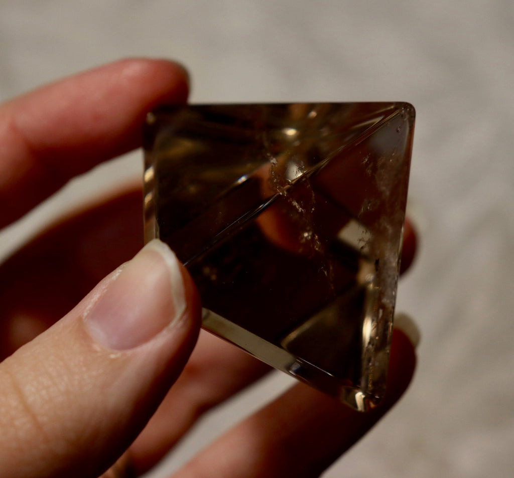 Smokey Quartz Crystal | Pyramid | Polished | Genuine Gems from Crystal Heart Melbourne Australia since 1986