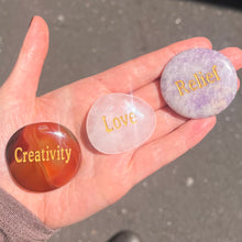Load image into Gallery viewer, Affirmation Stones | Genuine Gemstones | Worry Stone | Crystal Healing | Genuine Gemstones from Crystal Heart Melbourne Australia since 1986