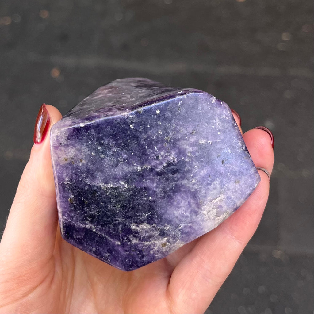 Lepidolite Flame | pink/lilac Lithium Silicate sparkling with specks of Mica | Stone of the Spiritual Warrior | Turn stress into power | Genuine Gems from Crystal Heart Melbourne Australia since 1986