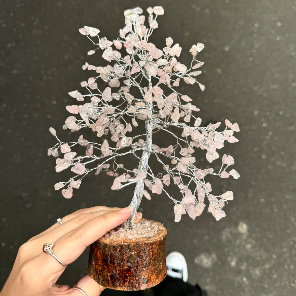 Rose Quartz Crystal Tree | Healing and great for space clearing | Genuine Crystals | Crystal Heart Melbourne Australia since 1986