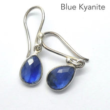 Load image into Gallery viewer, Gem quality Sapphire Blue Kyanite Earrings | Sparkling Faceted Teardrops |  925 Sterling Silver | Diverts all negative energy | Super for Spiritual vision | Genuine Gems from Crystal Heart Melbourne Australia since 1986