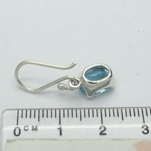Load image into Gallery viewer, Blue Topaz Earrings, Faceted Ovals, 925 Silver, g2