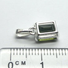 Load image into Gallery viewer, Moldavite Pendant | Dainty Faceted Oblong |  Genuine Stone | 925 Sterling Silver | Intense heart personal transformation | Moldau Valley | Tektite |  Scorpio | Genuine Gems from Crystal Heart Australia since 1986