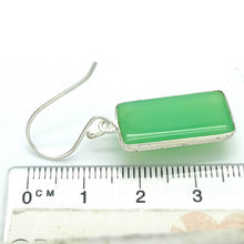 Load image into Gallery viewer, Chrysoprase Earrings | Long Oblong Cabochons | 925 Sterling Silver | Perfect Apple Green | Good Translucency | AKA Australian Jade | Empowering healer | Psychic Development | Genuine Gemstones from Crystal Heart Melbourne Australia since 1986