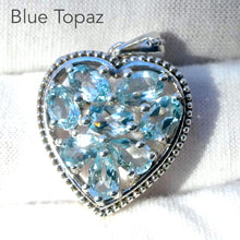 Load image into Gallery viewer, Gemstone Heart Pendants with 8 faceted stones, 925 Silver, r1
