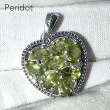 Load image into Gallery viewer, Gemstone Heart Pendant | Amethyst | Blue Topaz | Peridot | 925 Sterling Silver |  Eight Gemstones in well made setting | Genuine Gems from Crystal Heart Melbourne Australia since 1986
