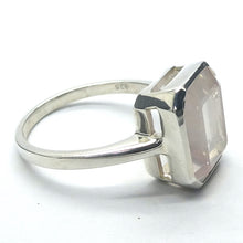 Load image into Gallery viewer, Rose Quartz Gemstone Ring | Emerald Cut | Super Clear Madagascar Material | 925 Sterling Silver | US Size 6 | 6.5 | 7 | 7.5 | 8.5 |  Star Stone Taurus Libra  | Genuine Gemstones from Crystal Heart Melbourne since 1986 