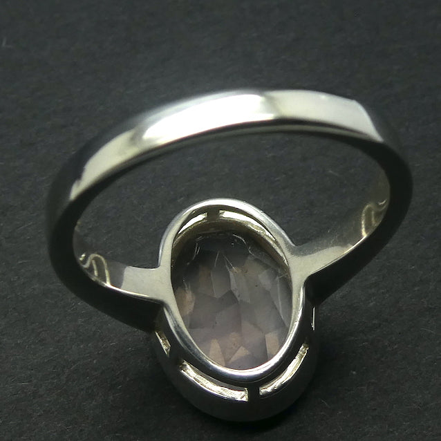 Rose Quartz Gemstone Ring | Faceted Large Oval | Super Clear Madagascar Material | 925 Sterling Silver | US Size 5.5 | 6.5 |  7.5 | 8.5 |  Star Stone Taurus Libra  | Genuine Gemstones from Crystal Heart Melbourne since 1986 