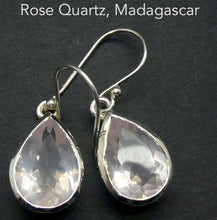 Load image into Gallery viewer, Rose Quartz Gemstone Earring | Faceted Teardrop Cut | Super Clear Madagascar Material | 925 Sterling Silver | Star Stone Taurus Libra  | Genuine Gemstones from Crystal Heart Melbourne since 1986 