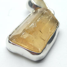 Load image into Gallery viewer, Golden Topaz Pendant | Raw Gem Quality Crystal | Simple Open Back Bezel Setting | 925 Sterling Silver | Scorpio Stone | Warm fulfilling healing energy | Emotional independence | Manifestation | Genuine Gems from Crystal Heart Melbourne since 1986