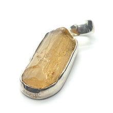 Load image into Gallery viewer, Golden Topaz Pendant | Raw Gem Quality Crystal | Simple Open Back Bezel Setting | 925 Sterling Silver | Scorpio Stone | Warm fulfilling healing energy | Emotional independence | Manifestation | Genuine Gems from Crystal Heart Melbourne since 1986