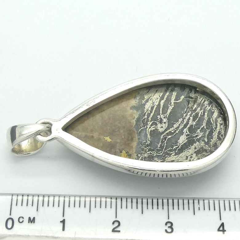 Feather Pyrites Pendant | Organic pseudomprphs | 925 Sterling Silver | Shamanic Journey | Protection | Relaxation | Inner Healing | Genuine Gemstones from Crystal Heart Melbourne since 1986