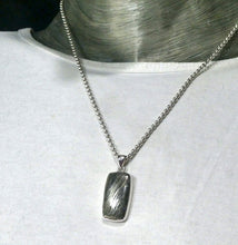 Load image into Gallery viewer, Feather Pyrites Pendant, Long Oblong, 925 Sterling Silver, r3