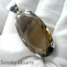 Load image into Gallery viewer, Pendant Smoky Citrine Quartz  | Long Faceted Oval | 925 Sterling Silver | Base Chakra | Physical and emotional harmony and balance | Sagittarius Capricorn stone | Genuine Gems from Crystal Heart Melbourne Australia since 1986