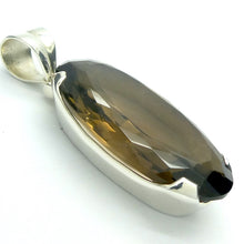 Load image into Gallery viewer, Pendant Smoky Citrine Quartz  | Long Faceted Oval | 925 Sterling Silver | Base Chakra | Physical and emotional harmony and balance | Sagittarius Capricorn stone | Genuine Gems from Crystal Heart Melbourne Australia since 1986