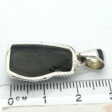 Load image into Gallery viewer, Noble Shungite Pendant, Unpolished Oblong, 925 Silver, r1