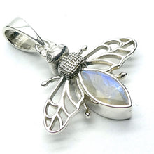Load image into Gallery viewer, Bee Ring &amp; Pendant, Faceted Moonstone, 925 Sterling Silver