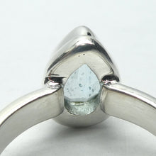 Load image into Gallery viewer, Blue Topaz Ringt | Sparkling Faceted Teardrop | Bright 925 Sterling Silver | Solid Bezel setting | Open Backs | US Size 6.75 | AUS Size N | Genuine Gems from Crystal Heart Melbourne Australia since 1986