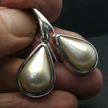 Load image into Gallery viewer,  Pearl Earrings | Mabe Teardrops | 925 Sterling Silver | Lovely Lustre | Superior Bezel setting with custom hooks | Genuine Gems from Crystal Heart Melbourne Australia since 1986