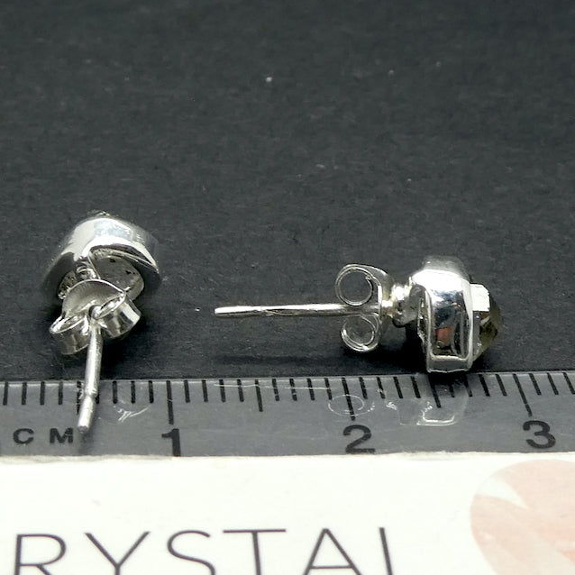 Herkimer Diamond Stud Earrings | 925 Sterling Silver | Herkimer County NY State | Genuine Gems from Crystal Heart Melbourne Australia since 1986