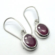 Load image into Gallery viewer, Ruby Earrings | Faceted Ovals 11 x 13 mm | 925 Sterling Silver | Leo Star Stone | Genuine Gems from Crystal Heart Melbourne Australia since 1986