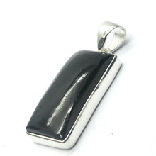 Load image into Gallery viewer, Black Tourmaline Pendant | Oblong Cabochon | 925 Sterling Silver  | Empowers and unblocks the physical | protection from negative energies | Genuine Gems from Crystal Heart Melbourne Australia since 1986 