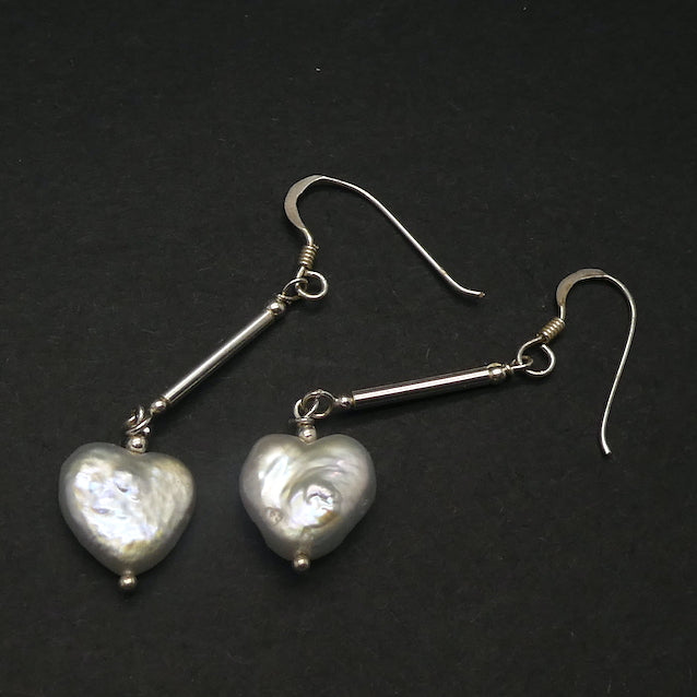Freshwater Baroque Pearl Earrings | 925 Sterling Silver | Lovely Lustre | Genuine Gems from Crystal Heart Melbourne Australia since 1986
