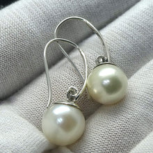 Load image into Gallery viewer, South Sea Pearls Earrings | 925 Sterling Silver| Classic Drops | Silver Cap and Hand Finished Hooks | Genuine Gems from Crystal Heart Melbourne Australia since 1986