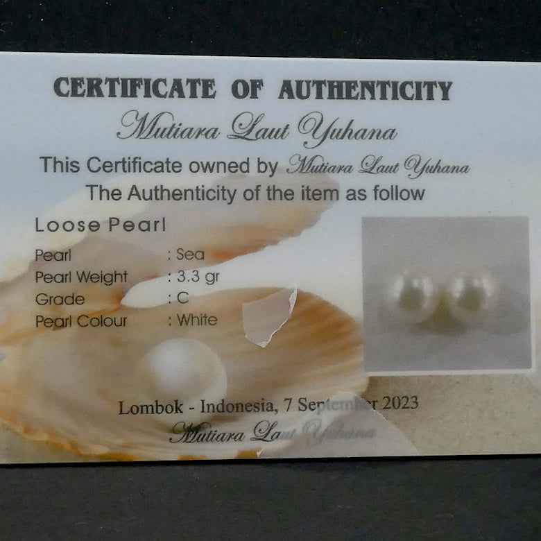 South Sea Pearls Earrings | 925 Sterling Silver| Classic Drops | Silver Cap and Hand Finished Hooks | Genuine Gems from Crystal Heart Melbourne Australia since 1986