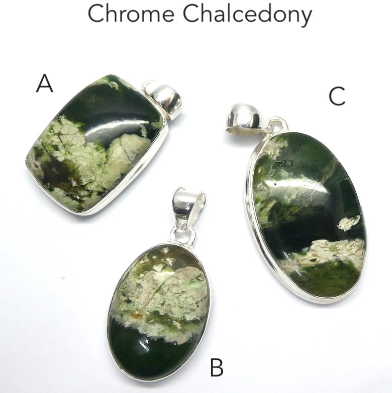 Chrome Chalcedony Pendant | Chrome chalcedony | Uplift the Heart | High Vibration Healing Stone | Genuine Gemstones from Crystal Heart Melbourne Australia since 1986