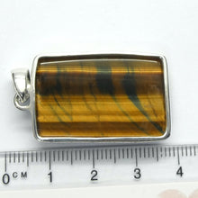 Load image into Gallery viewer, Tiger Eye and Hawk Eye Pendant | Good Chatoyancy |  River of Blue Tiger Eye | 925 Sterling Silver | Bezel Set | Stimulate Mental &amp; Emotional focus | study | Sports | Mind Body Integration | Health | Genuine Gems from Crystal Heart since 1986
