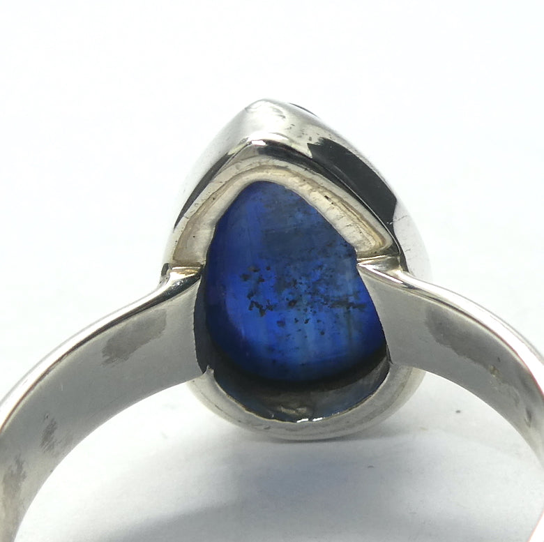 Blue Kyanite Ring | Clear Sapphire Blue | 925 Sterling Silver Setting | Uplift and protect the Heart | US Size 7.5 | AUS Size O1/2  | Taurus Libra Aries Gemstone | Genuine Gems from Crystal Heart Melbourne Australia since 1986