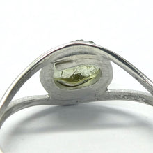 Load image into Gallery viewer, Moldavite Ring | Small Raw Nuggets | 925 Sterling Silver | Open back | US Size 5.5 or 6 | Green Obsidian |  CZ Republic | Intense Personal Heart Transformation | Scorpio Stone | Genuine Gems from Crystal Heart Melbourne Australia since 1986