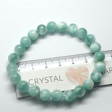 Load image into Gallery viewer, Green Angelite | Stretch Bracelet | 8 mm Beads | Peaceful | Soothing | Uplifting | Genuine Gems from Crystal Heart Melbourne Australia since 1986