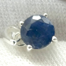 Load image into Gallery viewer, Blue Sapphire Pendant | Faceted Round | 925 sterling Silver | Spiritual Devotion and enlightenment | Be your best | Understand Mental and Emotional sources of stress | Genuine Gemstones from Crystal Heart Melbourne Australia since 1986