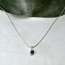 Load image into Gallery viewer, Blue Sapphire Pendant | Faceted Round | 925 sterling Silver | Spiritual Devotion and enlightenment | Be your best | Understand Mental and Emotional sources of stress | Genuine Gemstones from Crystal Heart Melbourne Australia since 1986