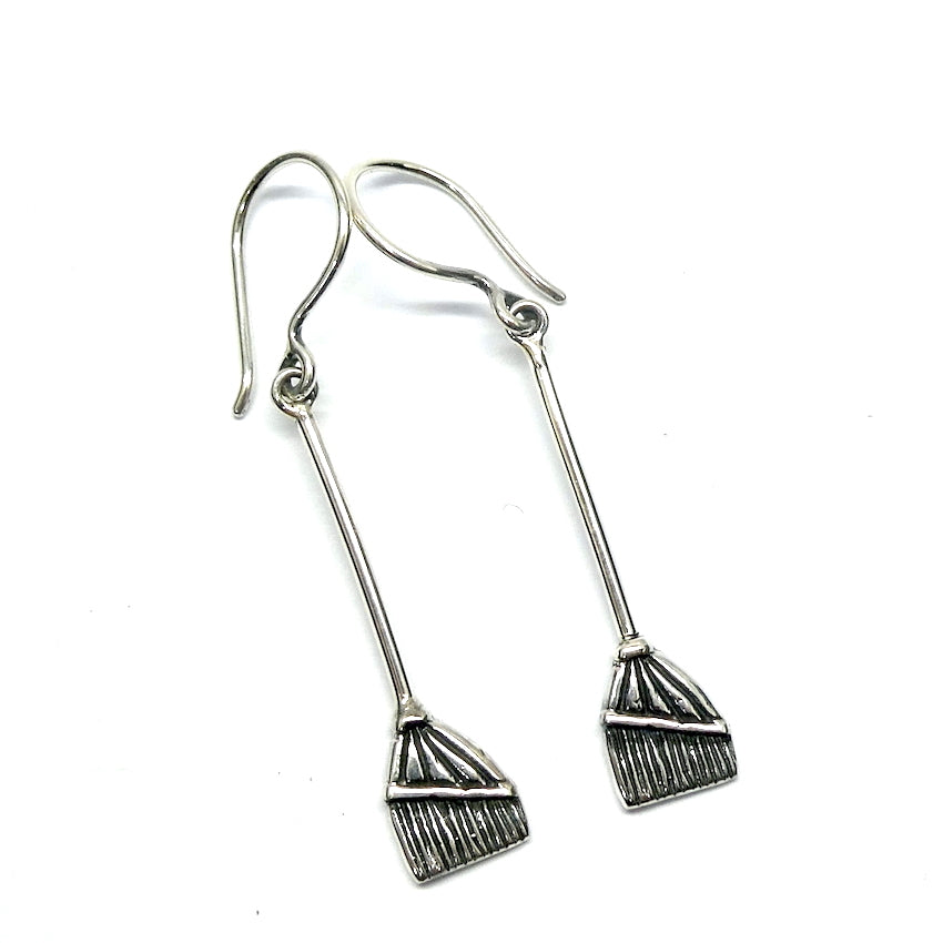 Broomstick Earrings, 925 Sterling Silver
