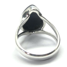 Load image into Gallery viewer, Black Onyx Ring | Solid 925 Sterling Silver Setting | Teardrop  cabochon | Mens Signet Style | US Size 76.5 | AUS Size M1/2 | Personally Empowering | Genuine Gems from Crystal Heart Melbourne Australia since 1986