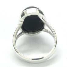 Load image into Gallery viewer, Black Onyx Ring, Oval Cabochon, 925 Sterling Silver, Size 7.75 ( r4)