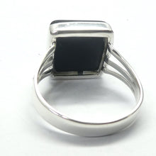 Load image into Gallery viewer, Black Onyx Ring | 925 Sterling Silver Setting  | Square cabochon | US Size 9 | Personally Empowering | Genuine Gems from Crystal Heart Melbourne Australia since 1986