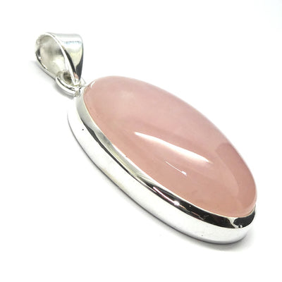 Rose Quartz Gemstone Pendant | Cabochon Oval | Lovely colour consistency and translucency | Madagascar Material | 925 Sterling Silver | Star Stone Taurus Libra  | Genuine Gemstones from Crystal Heart Melbourne since 1986